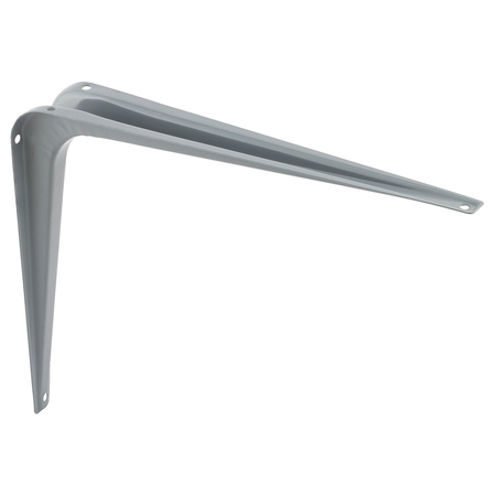 PRIME-LINE Shelf Support Bracket, 8 in. x 10 in., Steel, Gray Powder-Coated 2 Pack MP64871